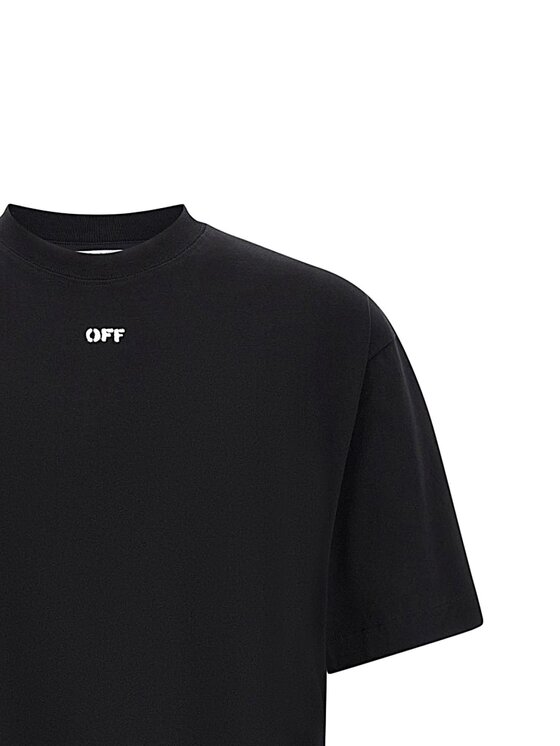 Off-White Off-White T-Shirt OMAA120S26JER00J Czarny Regular Fit