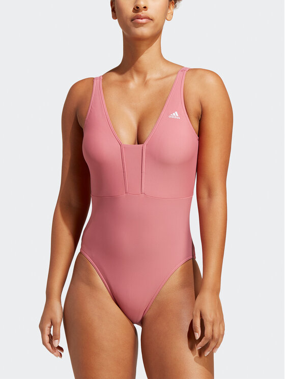 adidas adidas Купальник Iconisea 3-Stripes Swimsuit IB9243 Рожевий Fitted Fit