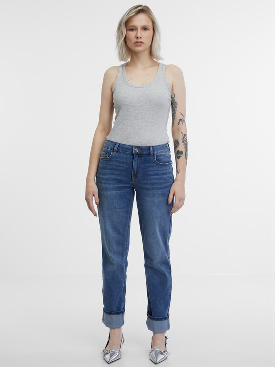 Orsay Orsay Jeansy 1000186548000__38 Niebieski Straight Fit