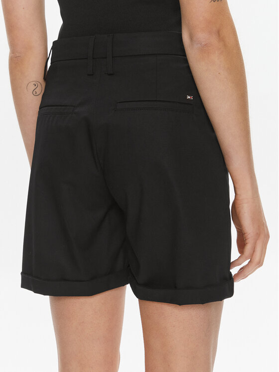 Tommy Hilfiger Tommy Hilfiger Šortky z materiálu WW0WW41769 Černá Regular Fit