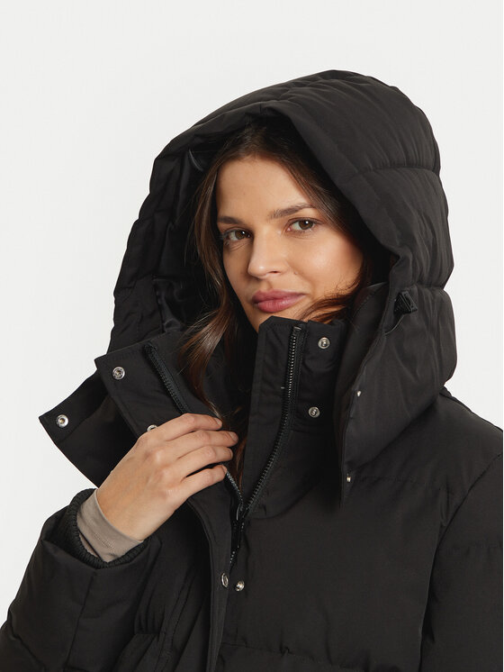 Guess Guess Пухено яке Belkisa W4BL0B WGJR2 Черен Regular Fit
