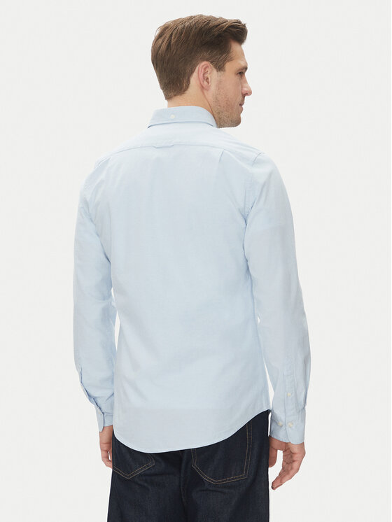 Gant Gant Marškiniai Oxford 3230115 Žydra Slim Fit