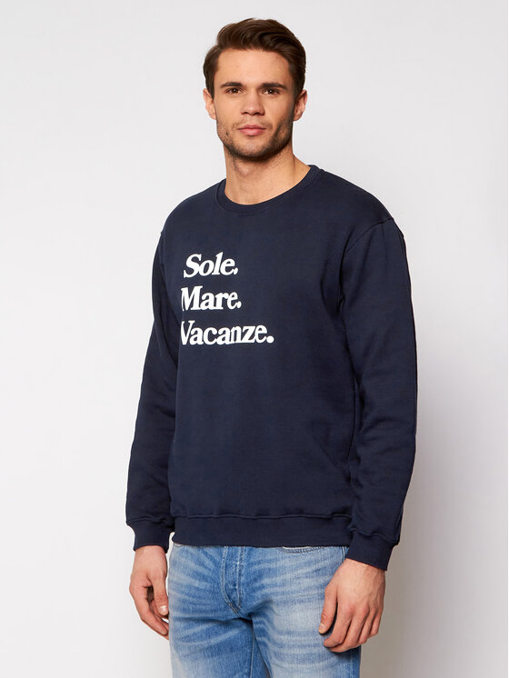 Drivemebikini Drivemebikini Sweatshirt Sole Mare Vacanze 2018-DRV-005_NV Dunkelblau Regular Fit