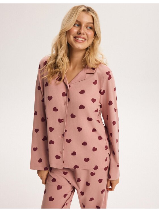 Esotiq Esotiq Piżama 46258 Różowy Regular Fit