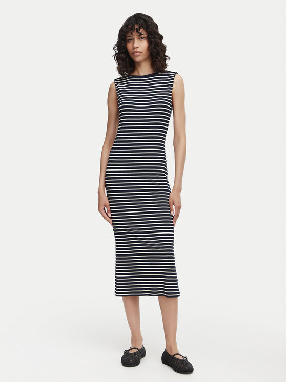 Tommy Hilfiger Rochie de zi WW0WW49311 Bleumarin Slim Fit