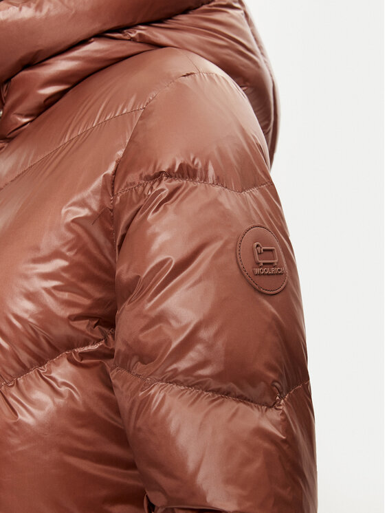 Woolrich Woolrich Pernata jakna Aliquippa Long CFWWOU0926FRUT3085 Smeđa Regular Fit