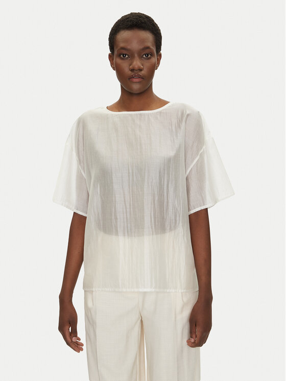 Bomboogie Bomboogie Majica SW9008TLYA5 Bijela Relaxed Fit