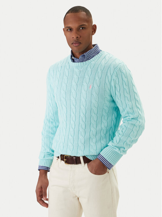 Polo Ralph Lauren Pulover 710775885547 Turcoaz Regular Fit
