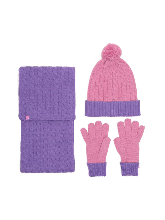Roxy Roxy Комплект шапка, шал и ръкавици RX-KF-001-AW24 Виолетов