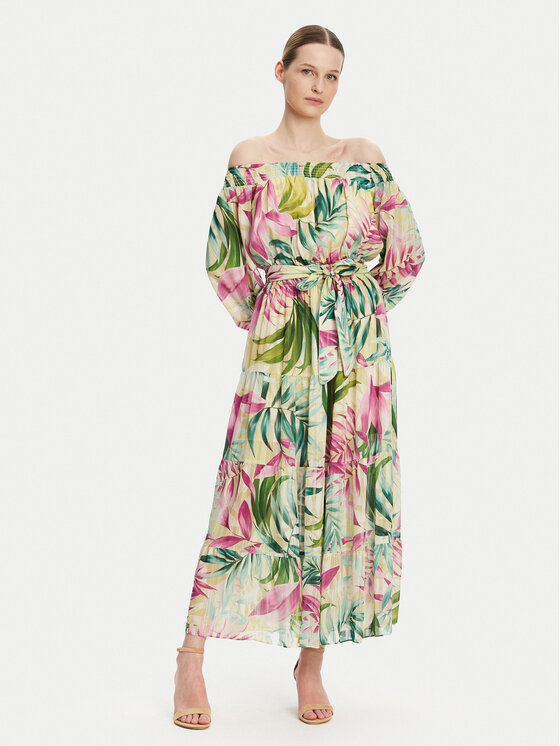 Guess Guess Rochie de vară W5GT16 WH9Z2 Colorat Regular Fit
