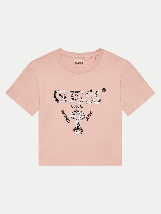 Guess Guess Tričko J4YI46 K8FQ4 Ružová Boxy Fit