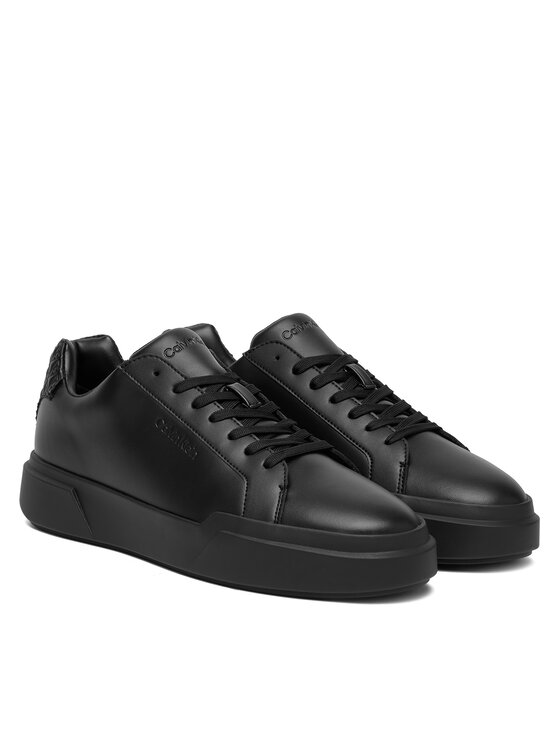 Calvin Klein Calvin Klein Sneakersy Chunky Cupsole Laceup Lth Bt Aop HM0HM02070 Černá