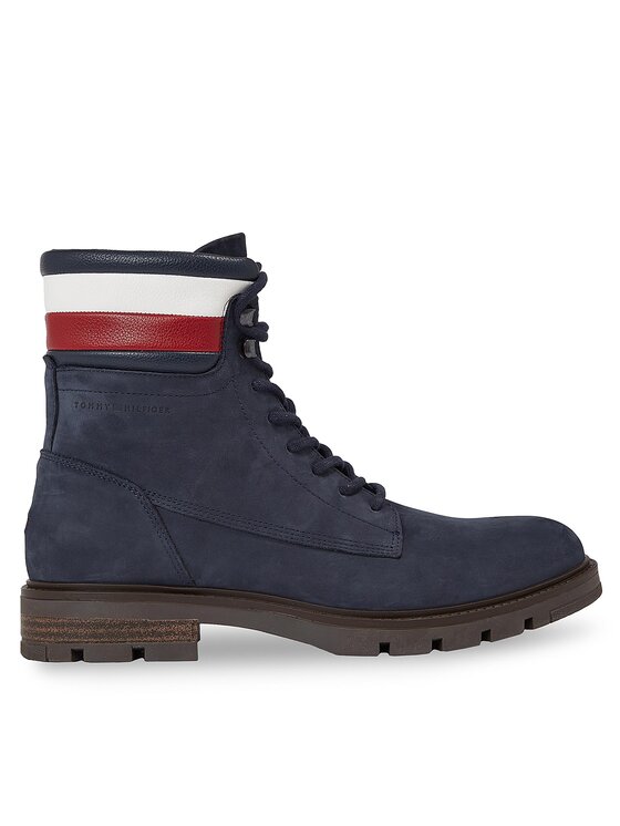 Trappers Tommy Hilfiger Corporate Hilfiger Nubuck Boot FM0FM04801 Albastru