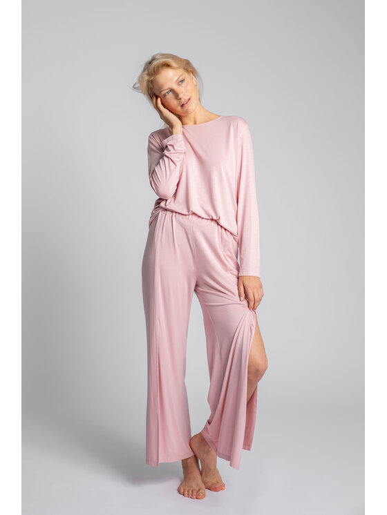 LaLupa LaLupa Spodnie piżamowe LA026 Różowy Comfortable Fit