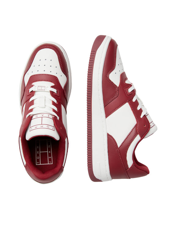 Tommy Jeans Tommy Jeans Sneakersy Tjw Retro Basket Leather EN0EN02532 Červená
