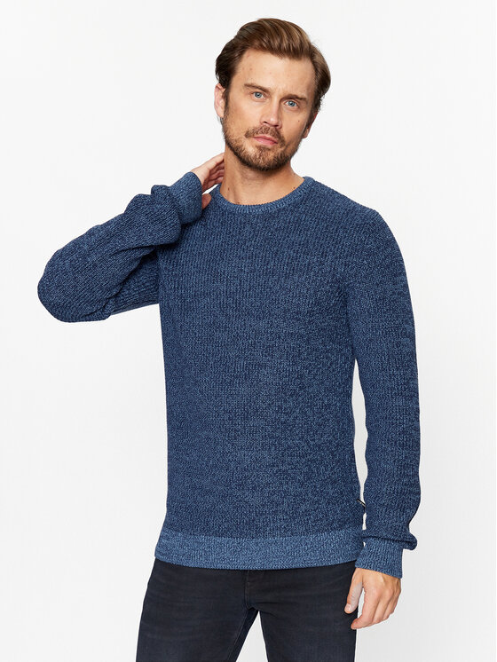 Blend Sveter 20716115 Tmavomodrá Regular Fit