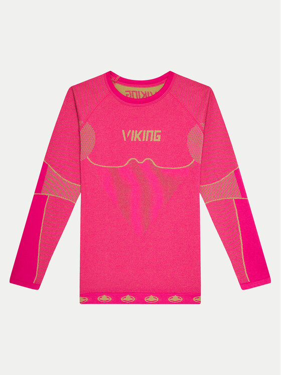Viking Viking Komplet bielizny termoaktywnej Riko Kids Set 500/14/3030/48 Różowy Skinny Fit