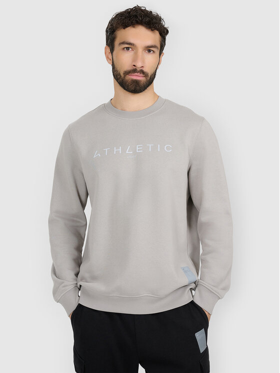 4F 4F Bluza BRIGHT TRACK Szary jasny Regular Fit