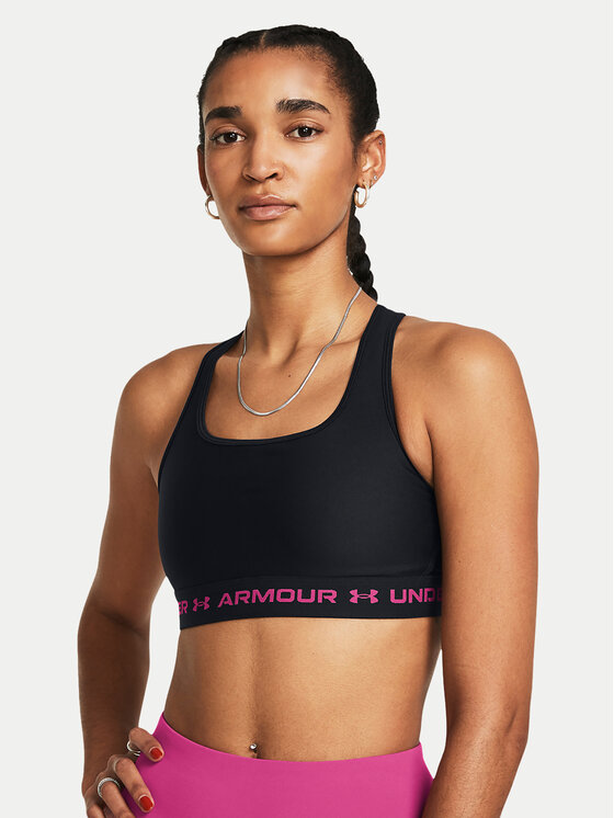 Under Armour Sporta krūšturis Crossback Mid Bra 1361034-004 Melns Compression Fit