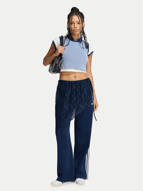 adidas adidas Spodnie dresowe 2In1 Firebird Loose Track Trousers With Lace Skirt LG4273 Niebieski Relaxed Fit