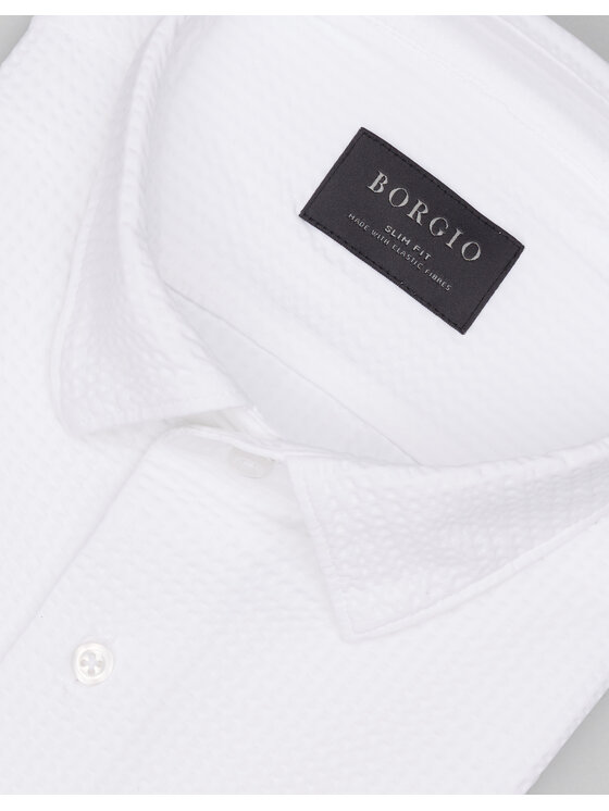 Borgio Borgio Koszula ATELLA Biały Slim Fit