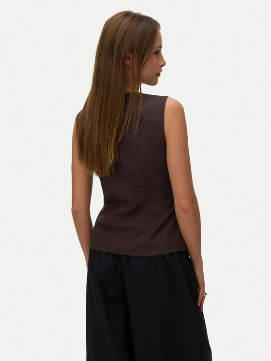 Vero Moda Vero Moda Kamizelka Selma 10345675 Brązowy Regular Fit