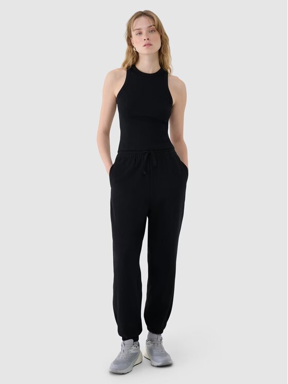 4F 4F Top 4FWSS25TSLEF119-20S Czarny Slim Fit