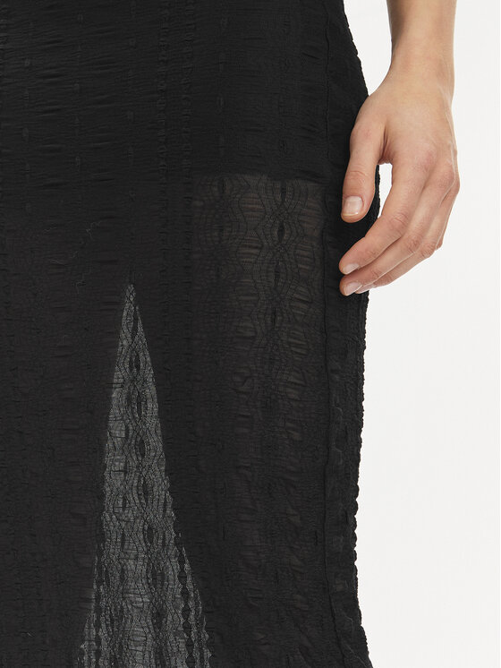 Gina Tricot Gina Tricot Midi sukňa 21596 Čierna Regular Fit