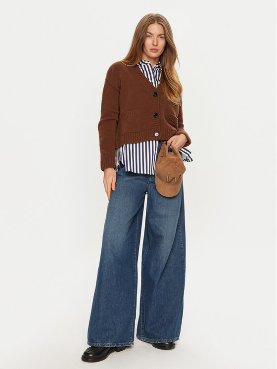 Weekend Max Mara Weekend Max Mara Cardigan Arad 2425346042 Marrone Relaxed Fit