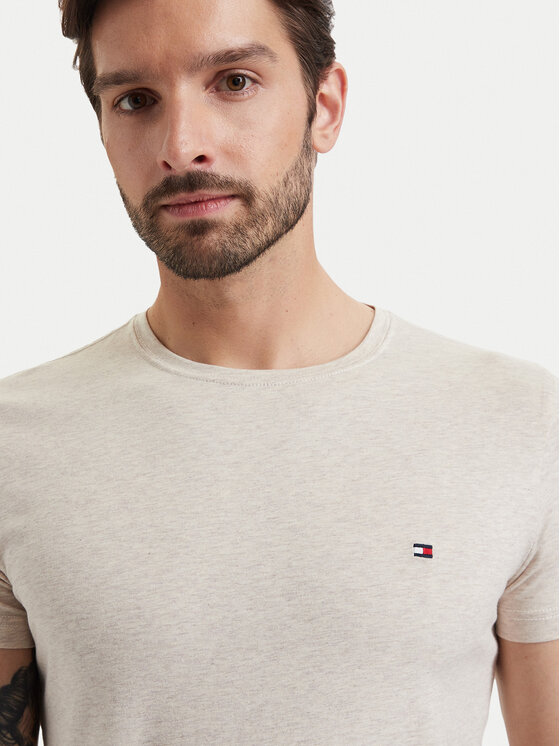 Tommy Hilfiger Tommy Hilfiger T-särk MW0MW10800 Kreemjas Slim Fit