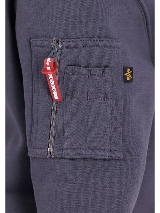 Alpha Industries Alpha Industries Bluza Alpha Label Sweatshirt Kids Szary Regular Fit