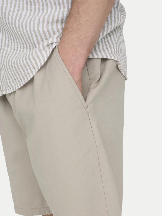 Only & Sons Only & Sons Szorty materiałowe Tel 22027949 Beżowy Regular Fit