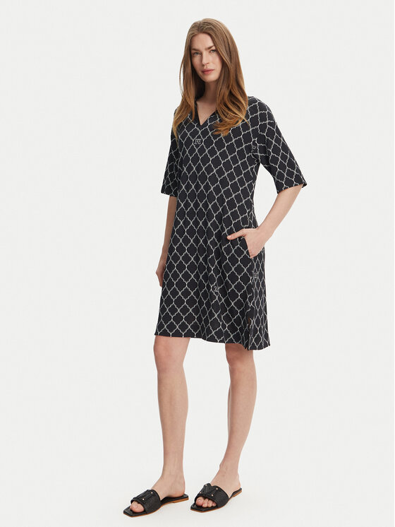 Max Mara Beachwear Max Mara Beachwear Každodenní šaty Aidone 2516621079 Černá Relaxed Fit