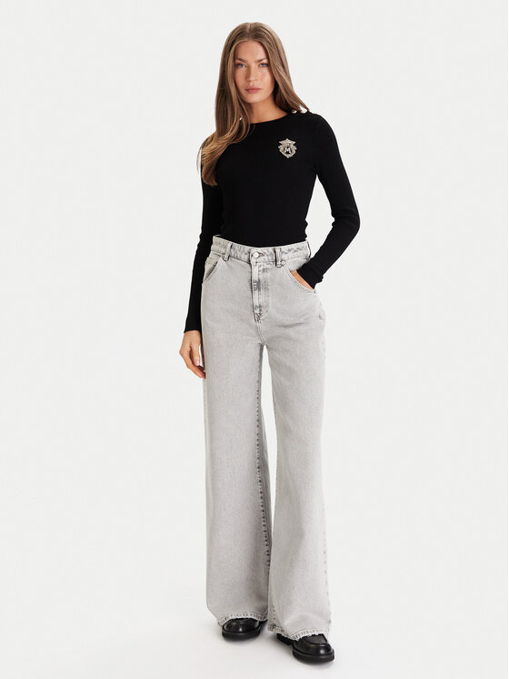 Morgan Morgan Megztinis 252-MRAYU Juoda Slim Fit