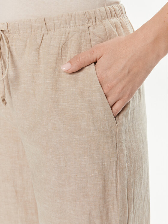Gina Tricot Gina Tricot Spodnie materiałowe 19210 Beżowy Regular Fit