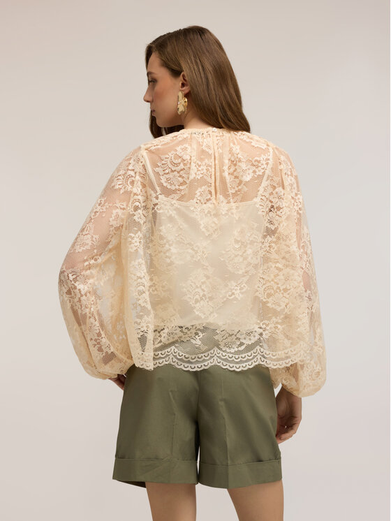 Motivi Motivi Blusa 2043W000810N002 Crema Over Fit