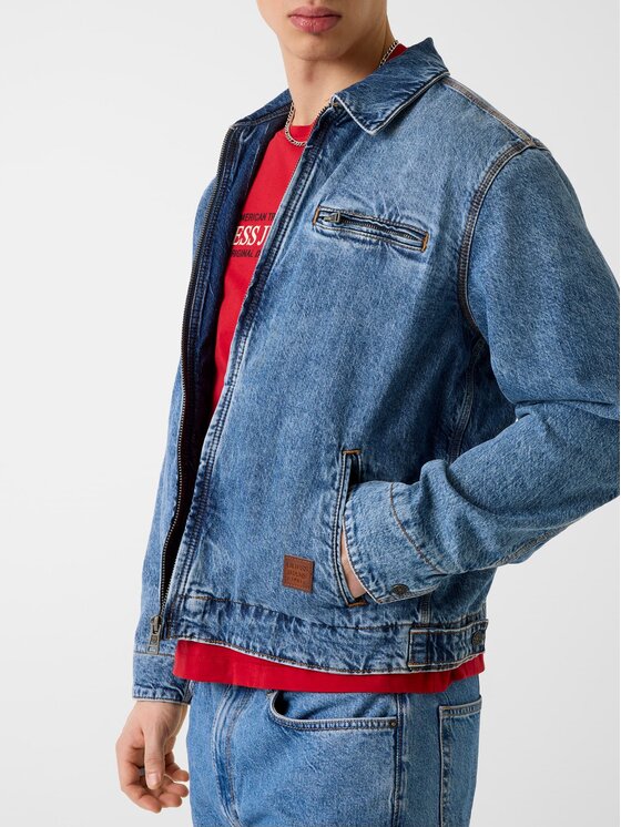 Guess Jeans Guess Jeans Bunda pro přechodné období 181633 Modrá Classic Fit