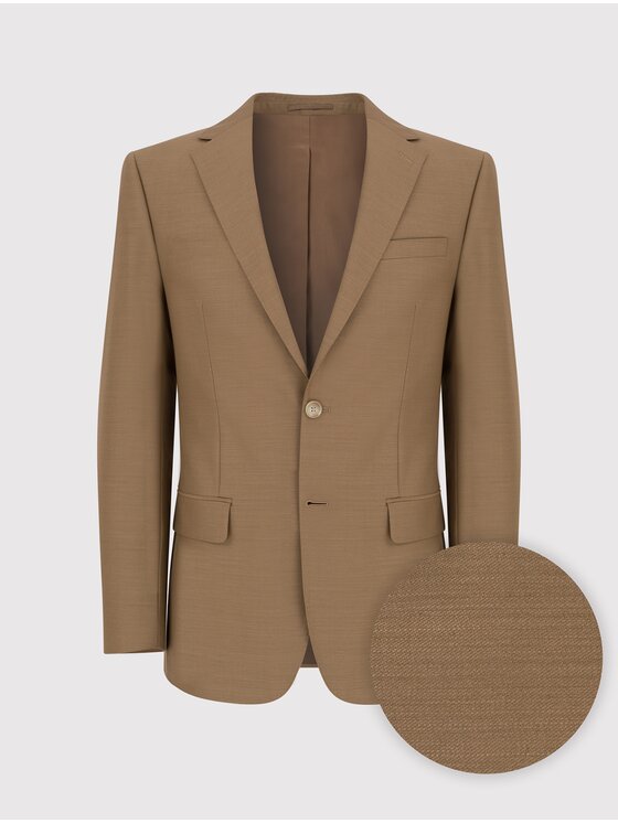 Pako Lorente Pako Lorente Garnitur P24SP-4G-003 Brązowy Super Slim Fit