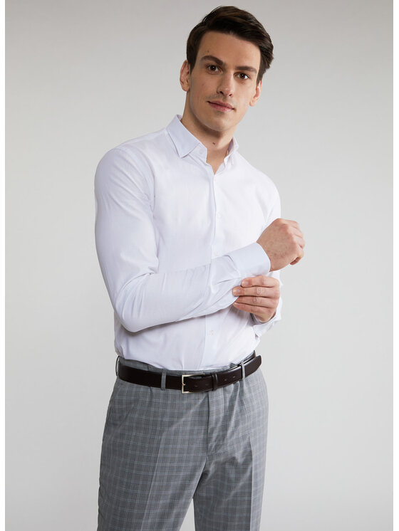 Pako Lorente Pako Lorente Koszula P000B-1X-051 Biały Slim Fit