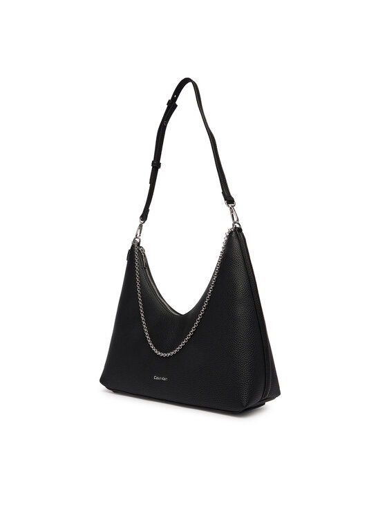 Calvin Klein Calvin Klein Geantă Emblem Hw Pebble Shoulder Bag LV04F3495G Negru