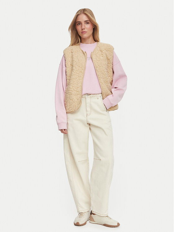 Roxy Roxy Bezrękawnik ERJPF03266 Beżowy jasny Relaxed Fit