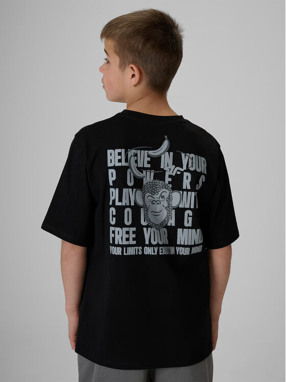 4F 4F T-Shirt T-SHIRT GALLERY Czarny Loose Fit