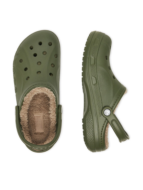 Crocs Crocs Pantoletten C-BAYA LINED CLOG 205969-3TC Grün