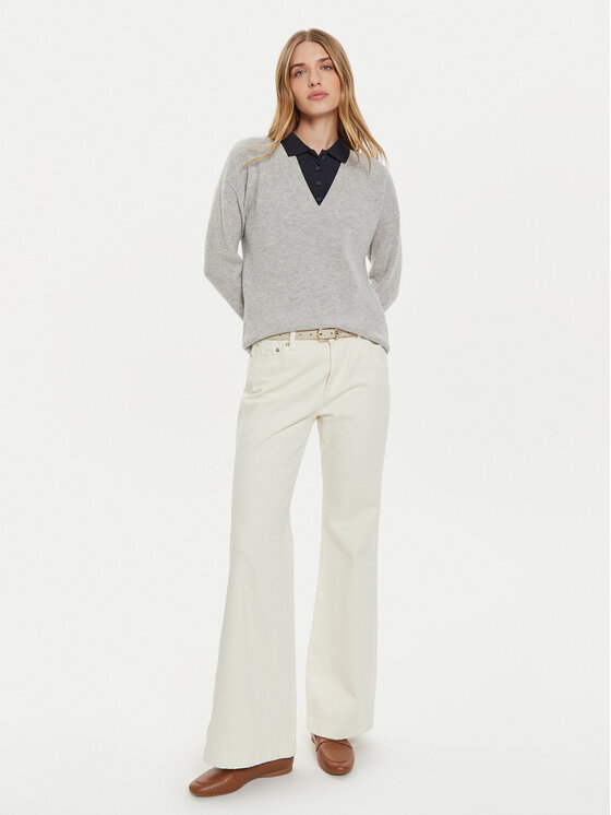 Tommy Hilfiger Tommy Hilfiger Megztinis WW0WW43101 Pilka Relaxed Fit