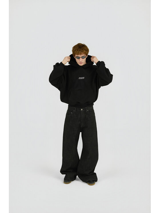 2005 2005 Bluza Classic Logo Czarny Oversize