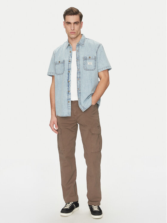 Guess Jeans Guess Jeans džínsová košeľa M5GH09 D5NY1 Modrá Regular Fit
