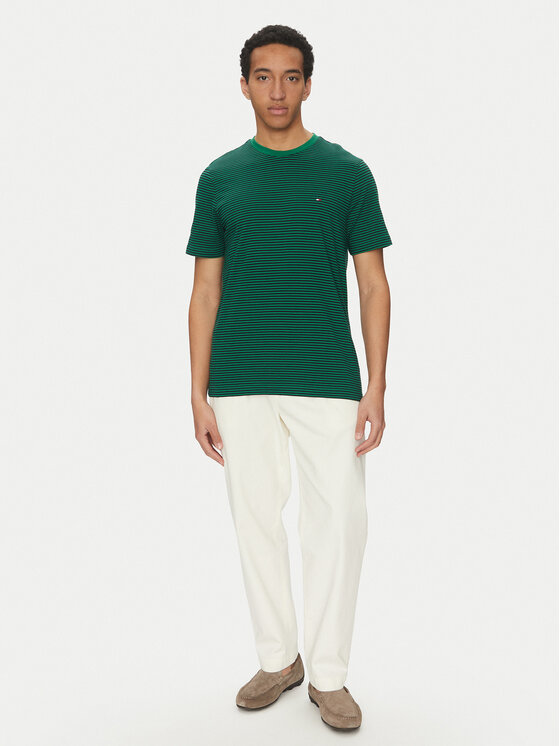Tommy Hilfiger Tommy Hilfiger T-krekls Ess Seasonal MW0MW39995 Zaļš Regular Fit