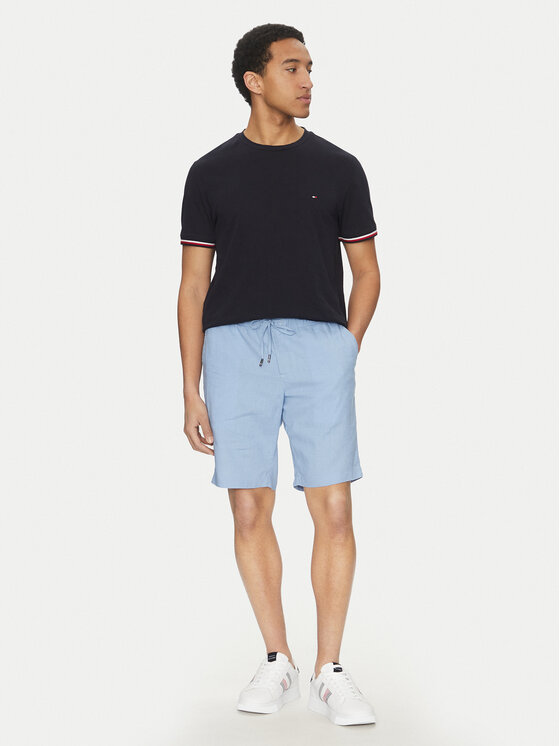 Tommy Hilfiger Tommy Hilfiger Szorty materiałowe Harlem MW0MW37804 Niebieski Regular Fit
