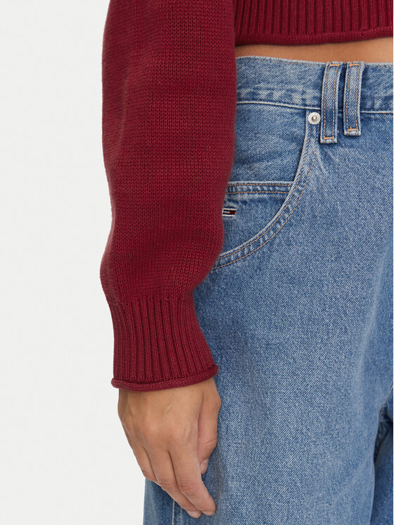 Tommy Jeans Tommy Jeans Sweter Varsity DW0DW18692 Czerwony Relaxed Fit