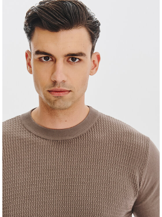 Pako Lorente Pako Lorente Sweter P25WF-2X-023 Brązowy Classic Fit